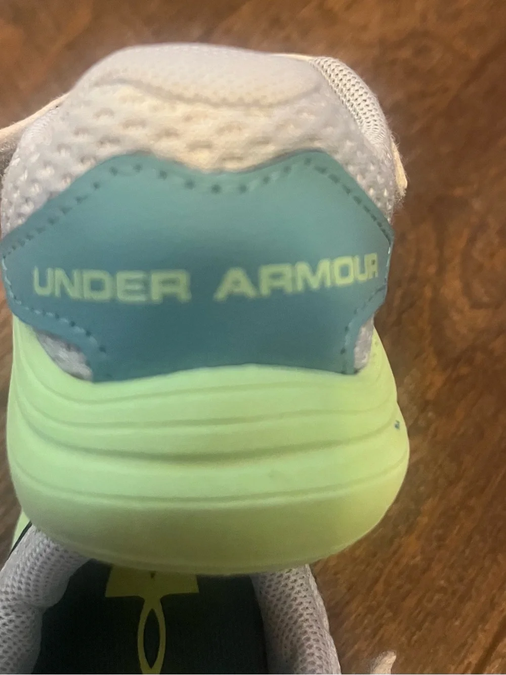 Under Armour toddler gray and Neon Green Hook-and-Loop Velcro Sneakers